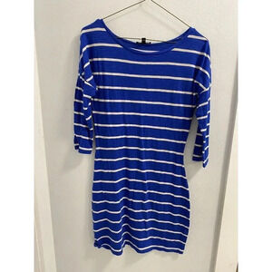 EXPRESS WOMEN’S BLUE & WHITE STRIPE DRESS. GREAT CONDITION. SIZE SMALL